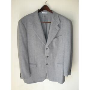 PAL ZILERI  Gray Blazer, Size 46 L, WOOL CASHMERE Blend, 3 Button